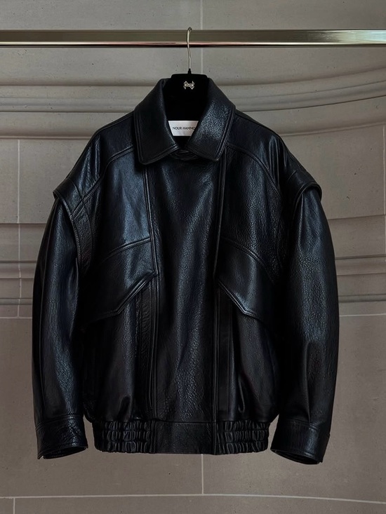 Nour Hammour Jackets & Blazers - Nour Hammour Micah Leather Bomber BNWT in Black XS